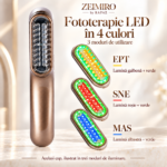 Aparat facial cu radiofrecvență ZEIMIRO by Rapaz 3 în 1, EMS și fototerapie, auriu - imagine 3