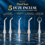 Set irigator și periuță electrică RPZ DuoClean, IPX7, 300 ml, negru - imagine 6