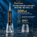 Set irigator și periuță electrică RPZ DuoClean, IPX7, 300 ml, negru - imagine 5