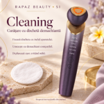 Aparat facial cu microcurenți Rapaz S1, 6 moduri, încălzire și răcire, mov-auriu - imagine 8