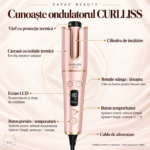 Ondulator automat pentru păr Curlliss Rapaz RPZ-56, 45 W, roz - imagine 3