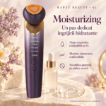 Aparat facial cu microcurenți Rapaz S1, 6 moduri, încălzire și răcire, mov-auriu - imagine 7