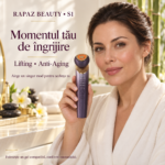Aparat facial cu microcurenți Rapaz S1, 6 moduri, încălzire și răcire, mov-auriu - imagine 6
