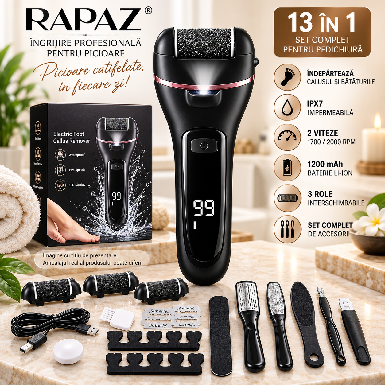 60432043-7950-4cfe-89a6-c2fac20fc974_skoko8 Pilă electrică pentru picioare RAPAZ RPZ-59, IPX7, 3 role, negru - imagine 1