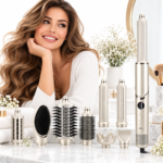 Set de coafat 8 în 1 LUMNEEA by Rapaz Trend RPZ, 1400 W, Champagne Gold