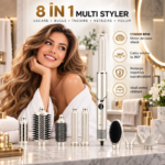 Set de coafat 8 în 1 LUMNEEA by Rapaz Trend RPZ, 1400 W, Champagne Gold - imagine 2