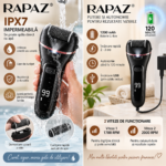 Pilă electrică pentru picioare RAPAZ RPZ-59, IPX7, 3 role, negru - imagine 2