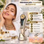 Aparat facial 6 în 1 RAPAZ MR-168, RF, EMS și fototerapie, auriu - imagine 4