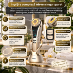 Aparat facial 6 în 1 RAPAZ MR-168, RF, EMS și fototerapie, auriu - imagine 6
