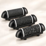 Set 3 role abrazive de schimb RAPAZ®, pentru pila electrica de picioare RPZ-59, fina/medie/dura, calcaie, talpi si calus, negru