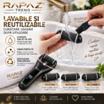 Set 3 role abrazive de schimb RAPAZ®, pentru pila electrica de picioare RPZ-59, fina/medie/dura, calcaie, talpi si calus, negru - imagine 4