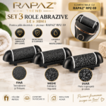 Set 3 role abrazive de schimb RAPAZ®, pentru pila electrica de picioare RPZ-59, fina/medie/dura, calcaie, talpi si calus, negru - imagine 6