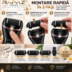 Set 3 role abrazive de schimb RAPAZ®, pentru pila electrica de picioare RPZ-59, fina/medie/dura, calcaie, talpi si calus, negru - imagine 8
