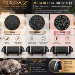 Set 3 role abrazive de schimb RAPAZ®, pentru pila electrica de picioare RPZ-59, fina/medie/dura, calcaie, talpi si calus, negru - imagine 3